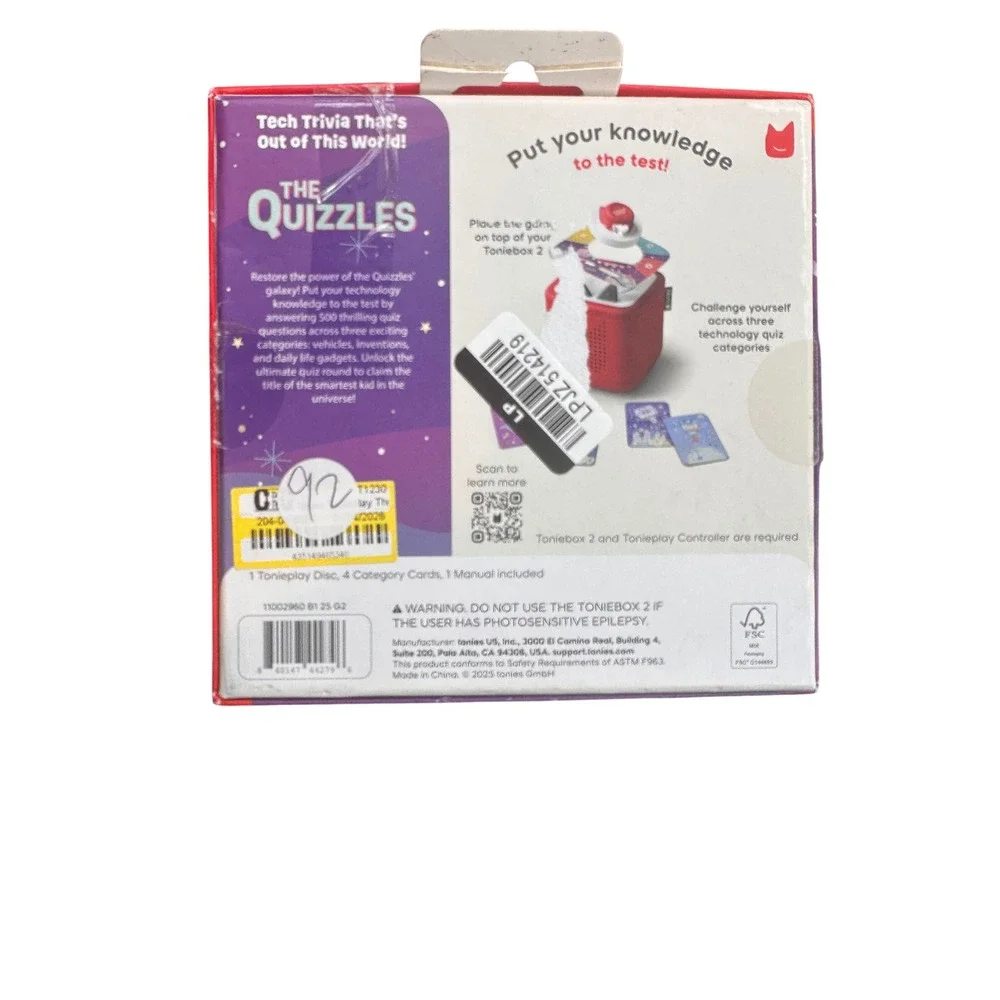 Tonies ToniePlay Game The Quizzles All About Technology Trivia Set Ages 7+